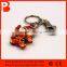 Custom design soft PVC rubber patch key ring key chain