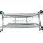 Adjustable Double Rail Garment Rolling Rack, Chrome Finish