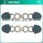 Chroco PU Leather Ivory Cording Thread Gunmetal Ring Coat Leather Toggle Buttons