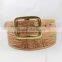 2016 New Design Western Floral Embossed Fashion Leather Belt