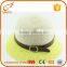 Pop design short wide brim decoration straw cowboy women hat                        
                                                                                Supplier's Choice