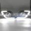 Car Accessories light guide technology white yellow turning light Led Daytime Running Light For Mazda 3 Axela DRL Cover Fog Lamp