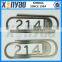 Number custom sliver metal bookmark