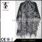 high quality simple floral pattern black shawl scarf hijab polyester fringed sophistication