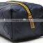 2016 fashion satin quilting travellling toiletry bag with gold zip for man