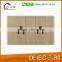2 Gang double 2Pin American Standard wall socket