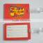 Die cut 3d bulk pvc luggage tag, soft pvc baggage tags