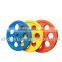 Color Rubber Coated Seven Holes Olympic Plates