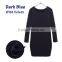 Alibaba China Winter Casual Women Long Sleeve Round Neck Warm Office Pullover Fashion Elegant Knit Sweater Dress With Velvet