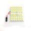 5050 SMD 48 LED Warm White Dome Bulb Light for Car Interior with 3 Adapters