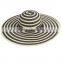 ladies striped wide brim paper straw floppy hats