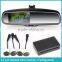 4.3 inch OEM parking sensor rearview mirror with 4 replacement radar detectors with backup display made by GERMID
