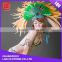 Fashion style samba dancing feather rhinestone tassel adorning carnival costume spanish