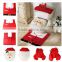 3pcs Happy santa toilet seat cover, rug bathroom set, christmas decoration