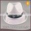 Popular Summer Sun Protect New Fashion Ribbon Decorated Plain Man Jazz Straw Fedora Hat