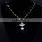 Unique cross design 316L stainless steel pendant necklace