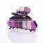 Polka dot print Non-slip decorative double comb hair claw clip