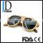 Hot Sell Polarized Natural Wood Framed Flat Top Sunglasses