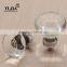 zinc alloy base clear polished chrome glass knob