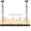 Scandinavian style led candle light chandelier with milky white glass