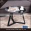 Black round top high gloss coffee table