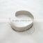 11mm width bezel,60mm diameter silver plated vintage style bangle adjustable bracelet DIY supplies,findings 1900108