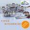 11pcs kitchen combine item 8pcs stainless steel cookware set with 3pcs cookware tools /kitchen accessories