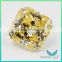 Wholesale Synthetic Gems L-Yellow Suqare Cut Corner CZ Stone