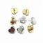10mm Custom Fashion Stud Gold Heart Rivet