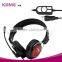 high quality fashionable hot selling mini USB headphone with microphone and volume control for computer tv