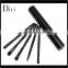High quality compact 5pcs makeup brush set with round tube