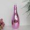 Electroplating pink glass bottle for liquor
