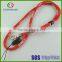 Custom fashion jacquard logo on cord rope lanyard