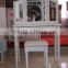 Black Vintage Dresser with Mirror and Stool French style