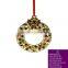 14K Yellow Gold Plated Metal Xmas Ornament with Green Crystal from Swarovski