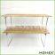 Bamboo stackable storage shelf / bamboo bathroom shelf Homex-BSCI