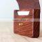 leather wooden card holder flat card pocket PU leather credit card holder wholesale