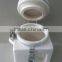 Plain white Ceramic square shape storage jar with handle and spoon