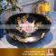 Reliable quality beautiful design on-glazed ceramic pedestal washbasin with the Chinese inscription