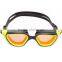 2015 New Panoramic Silicone Adult Swimming Goggles, Red Mirrored Lens(MM-7204)