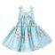 Baby Girls Dress Brand Summer Beach Style Floral Print Party Backless Dresses For Girls Clothing 1-7Yrs