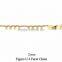12 MM Gold Plated Figaro U 6 Facet Chain Necklace