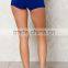 MGOO High Quality Low Cut Spandex Shorts Soft Stretch Yoga Shorts Royal Blue Jersey Knit Stretch Pants