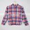 Hotest spring cotton men shirts design concise large plaid long sleeve shirts for OEM