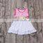 Yawoo flutter sleeve patchwork sash summer dress kids frock design pictures