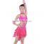 Teen Girls Multi-Straps Latin Dance Wear Kids Ballroom Latin Competition Dress