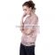 women's pink printed lady hot blouse