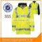 Custom Men fluorescent 3 in 1 Winter Outdoor Wear Waterproof Jacket with reflective tapes