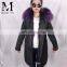 Genuine Raccoon Fur Hooded Lady Warm Winter Parka High Quality Wolf Fur Parka