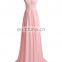 Real Photos 2016 Hot Sale High Collar Chiffon Long Evening Gowns Crystals Beading A-line Sheer Neck Prom Dresses Robe De Soiree